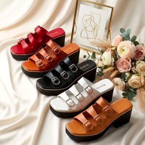 Block Heel Slippers